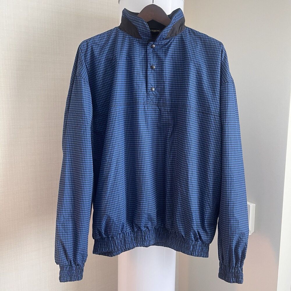 Vintage Men's SUN MOUNTAIN Blue Partial Zip Sweatshirt Pullover Top Shirt Size M